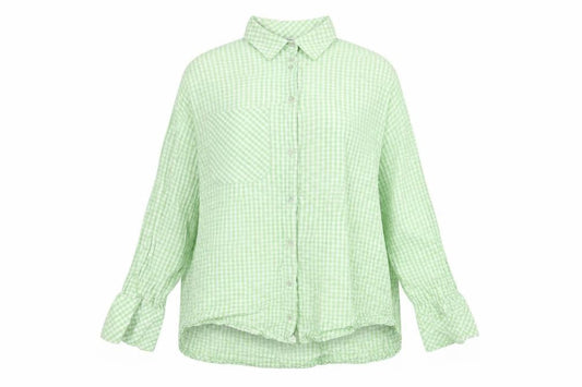Womens UK Size L Stradivarius Green Basic Button-Up