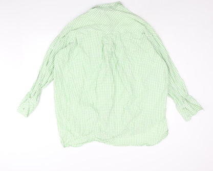 Womens UK Size L Stradivarius Green Basic Button-Up