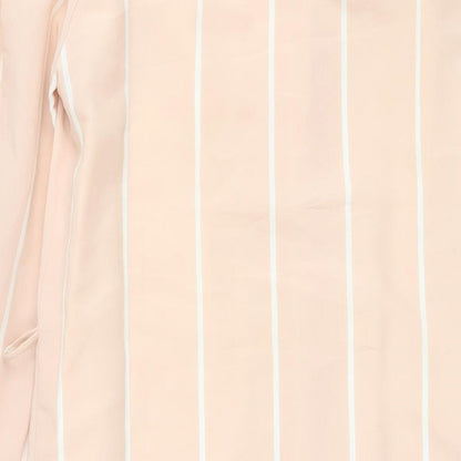 Jeunesse Womens Pink Striped Polyester Shift Size 12 Collared Button - Vintage