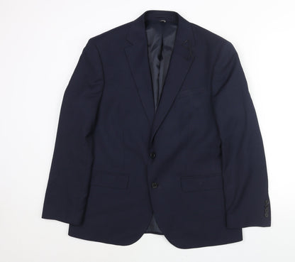 Mens UK Size 40 Marks and Spencer Regular Blue Suit Jacket