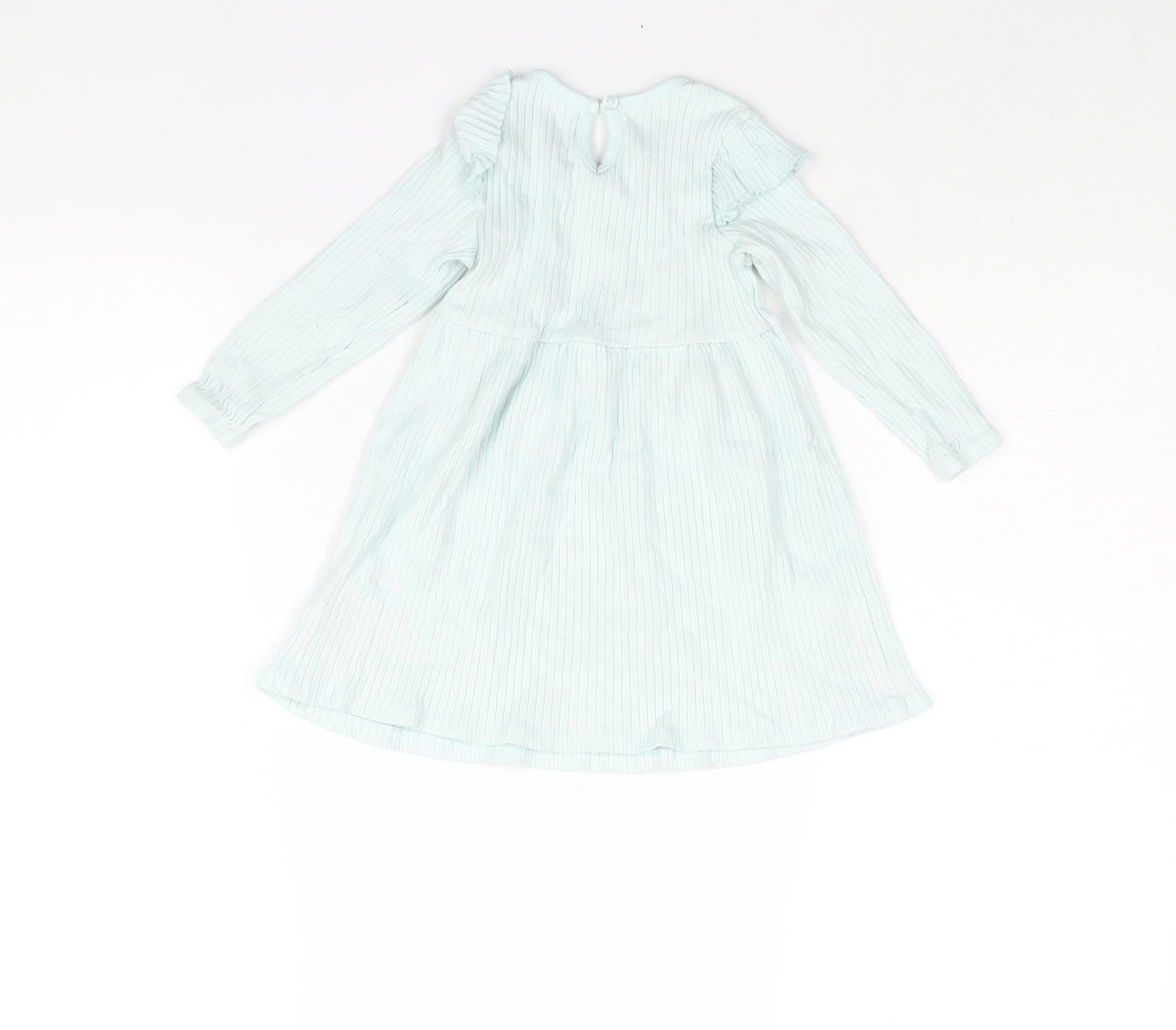 Disney Girls Blue Cotton A-Line Size 12-18 Months Round Neck Button - Daisy Duck Print