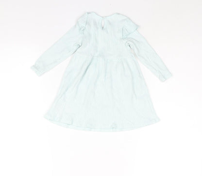 Disney Girls Blue Cotton A-Line Size 12-18 Months Round Neck Button - Daisy Duck Print
