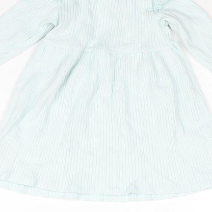 Disney Girls Blue Cotton A-Line Size 12-18 Months Round Neck Button - Daisy Duck Print