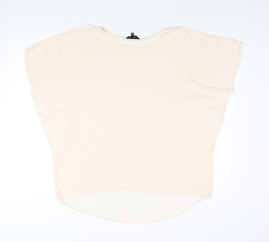 Womens UK Size 14 New Look Ivory Basic Blouse