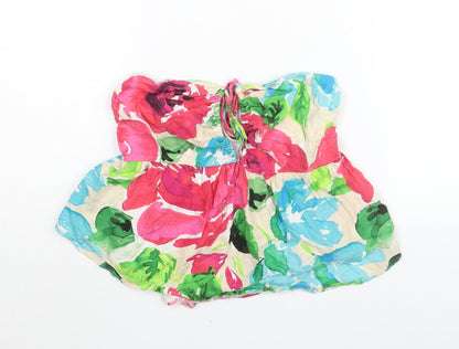 Womens UK Size L Zara Multicoloured Cropped Blouse