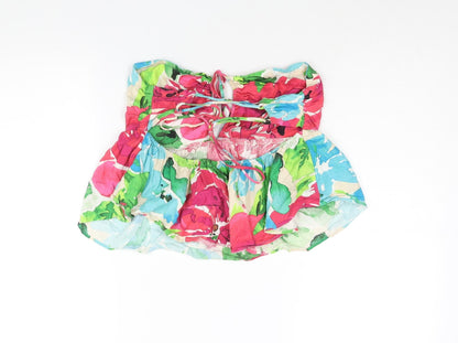 Womens UK Size L Zara Multicoloured Cropped Blouse