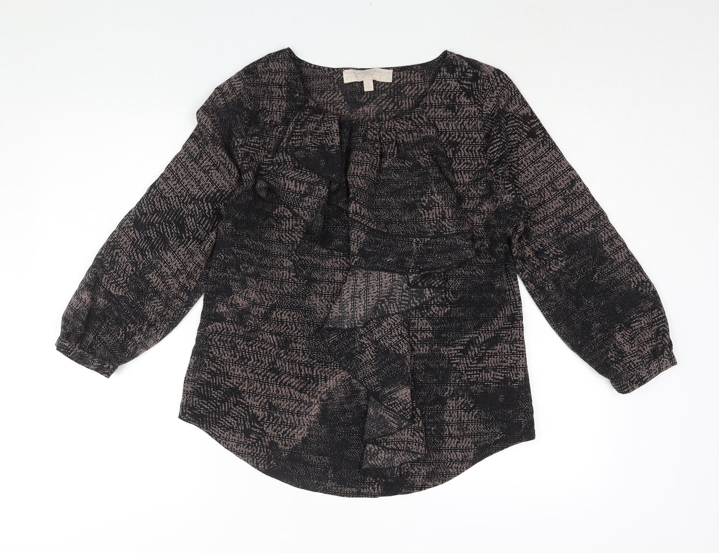 Womens UK Size 12 Fenn Wright Manson Black Basic Blouse