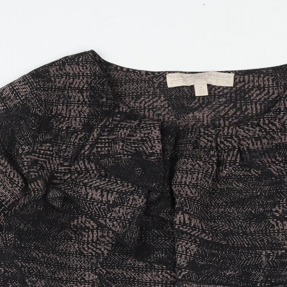 Womens UK Size 12 Fenn Wright Manson Black Basic Blouse
