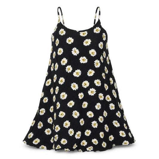 AX Paris Womens Black Floral Cotton A-Line Size 10 Scoop Neck Pullover