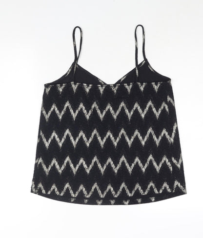 Womens UK Size 10 Topshop Black Basic Tank