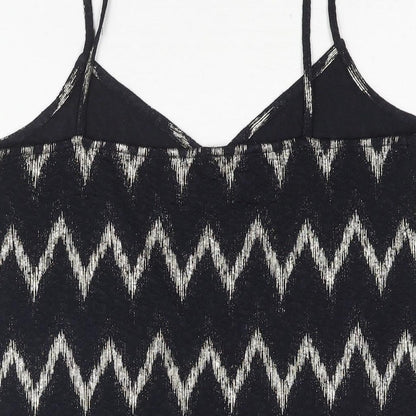 Womens UK Size 10 Topshop Black Basic Tank