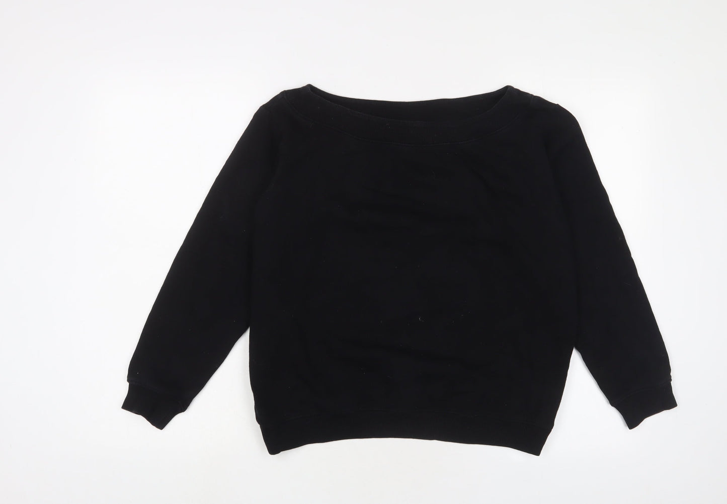 H&M Womens Black Cotton Pullover Sweatshirt Size S Pullover