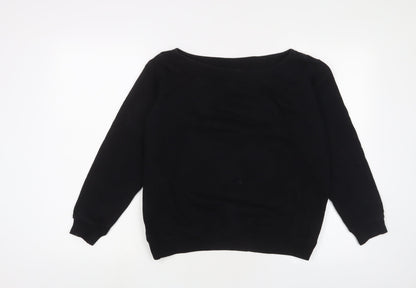 H&M Womens Black Cotton Pullover Sweatshirt Size S Pullover