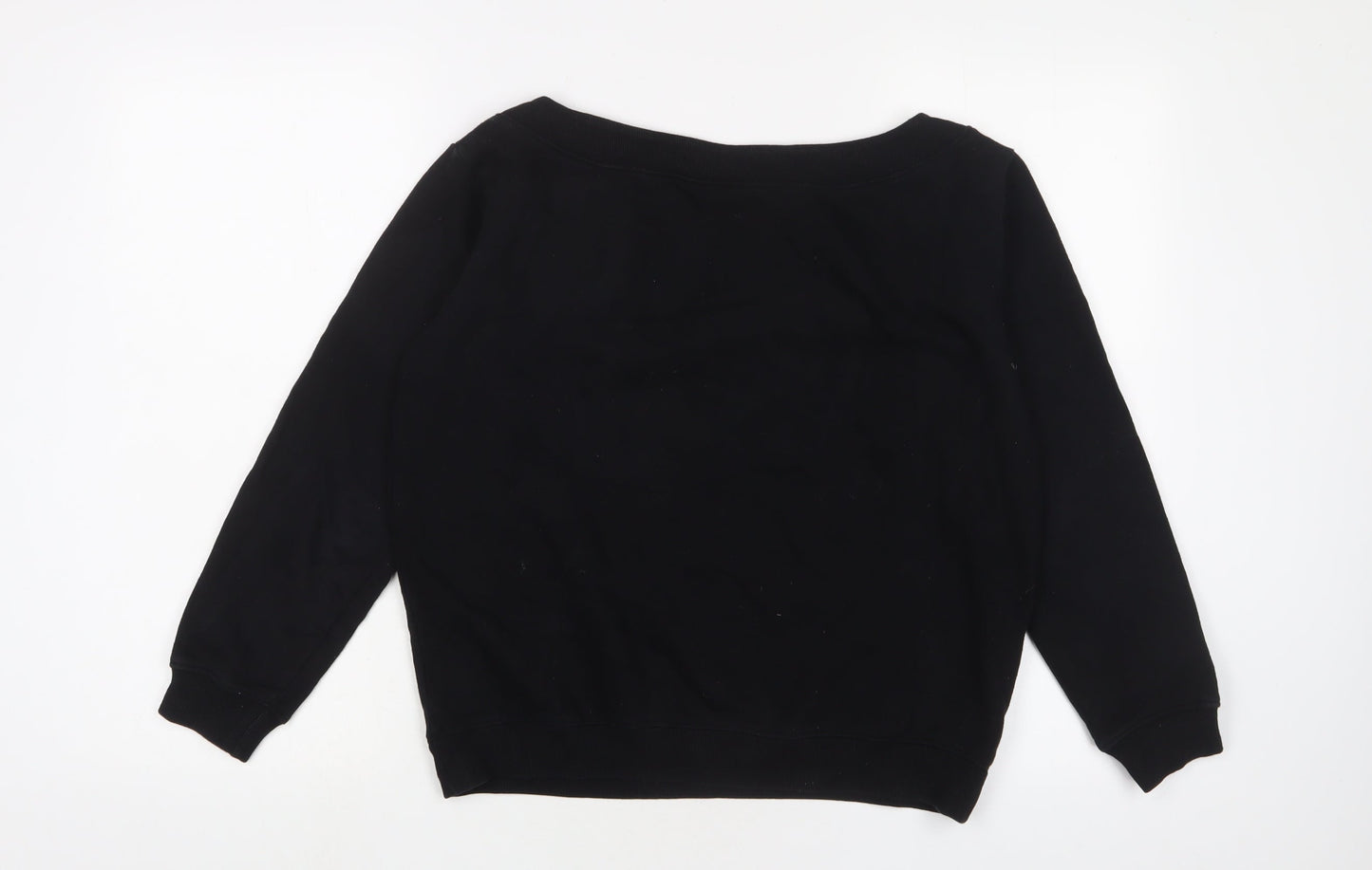 H&M Womens Black Cotton Pullover Sweatshirt Size S Pullover