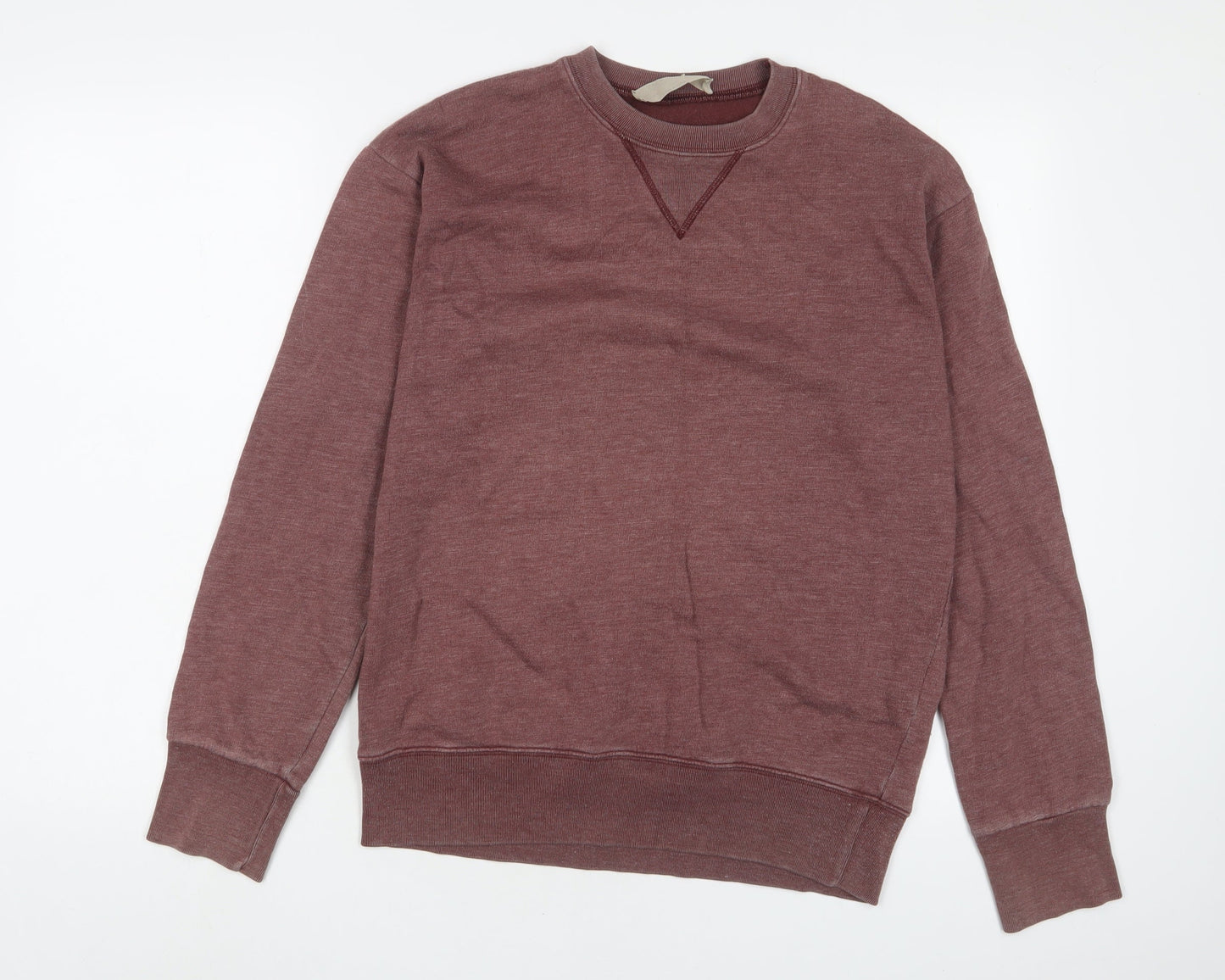 Zara Mens Red Cotton Pullover Sweatshirt Size M