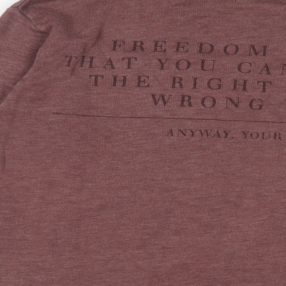 Zara Mens Red Cotton Pullover Sweatshirt Size M