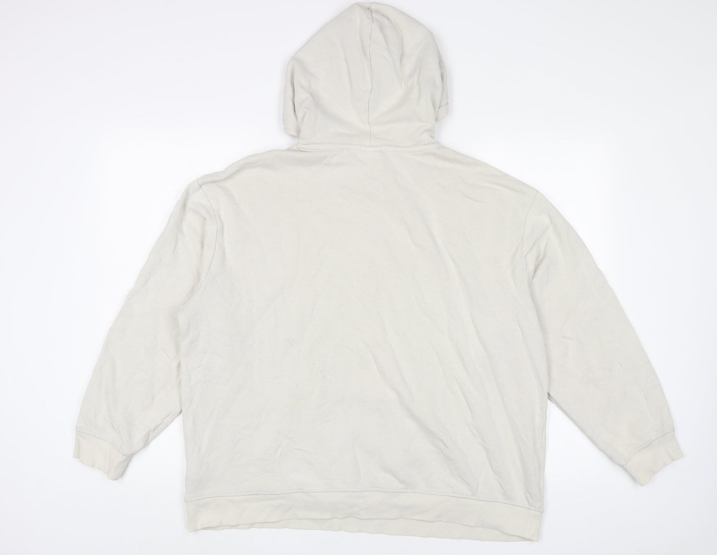 H&M Womens Beige Cotton Pullover Hoodie Size L Pullover - Los Angeles