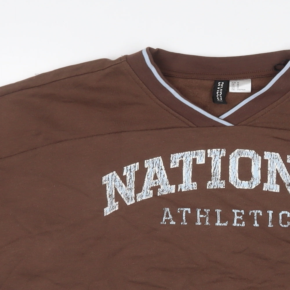 H&M Womens Brown Cotton Pullover Sweatshirt Size M Pullover
