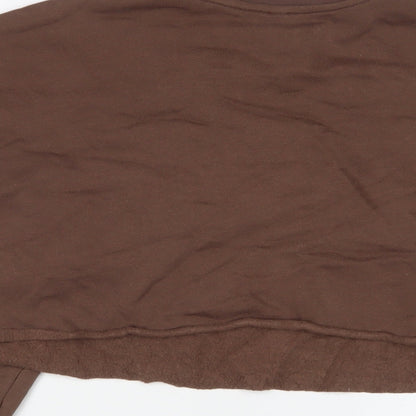 H&M Womens Brown Cotton Pullover Sweatshirt Size M Pullover
