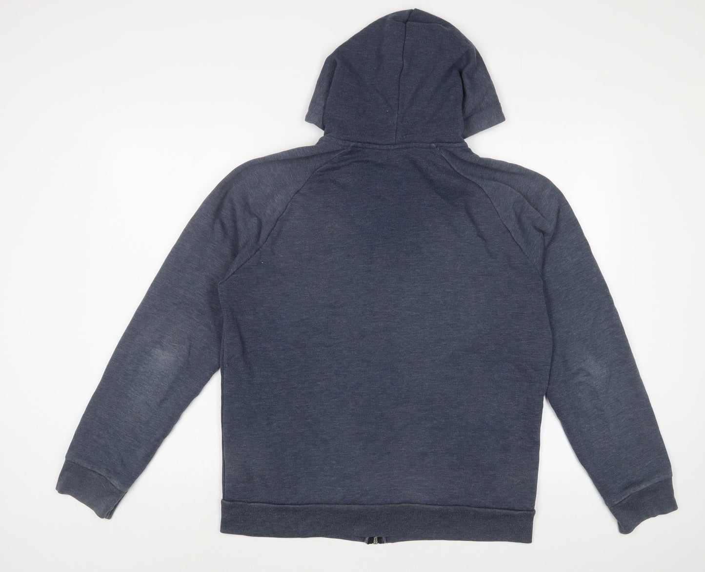 Topman Mens Blue Cotton Full Zip Hoodie Size L
