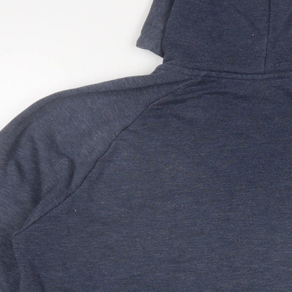 Topman Mens Blue Cotton Full Zip Hoodie Size L