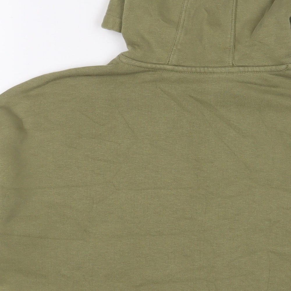 Marks and Spencer Girls Green Cotton Pullover Hoodie Size 10-11 Years Pullover
