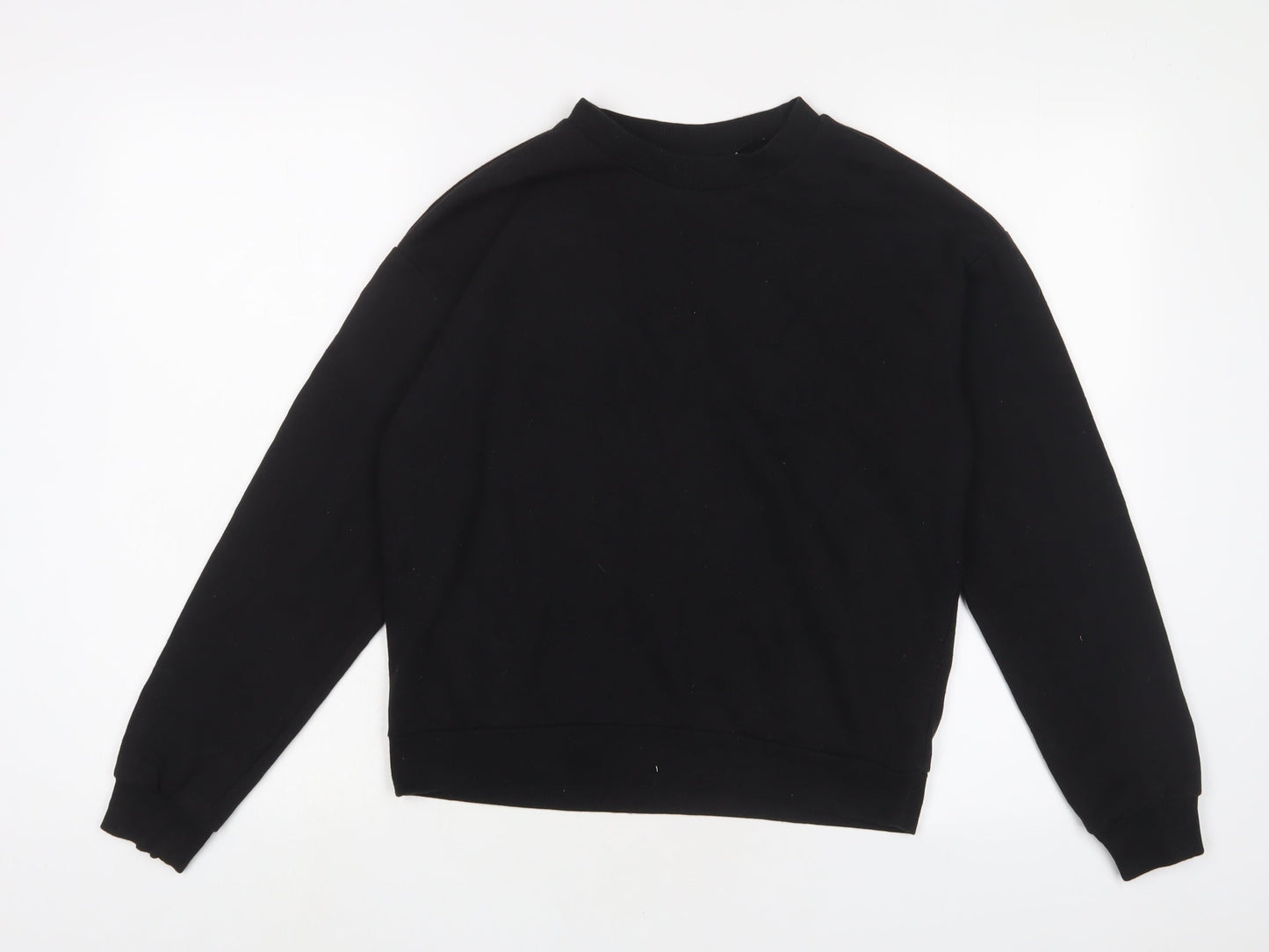H&M Womens Black Cotton Pullover Sweatshirt Size S Pullover