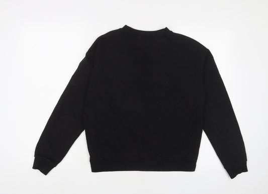 H&M Womens Black Cotton Pullover Sweatshirt Size S Pullover