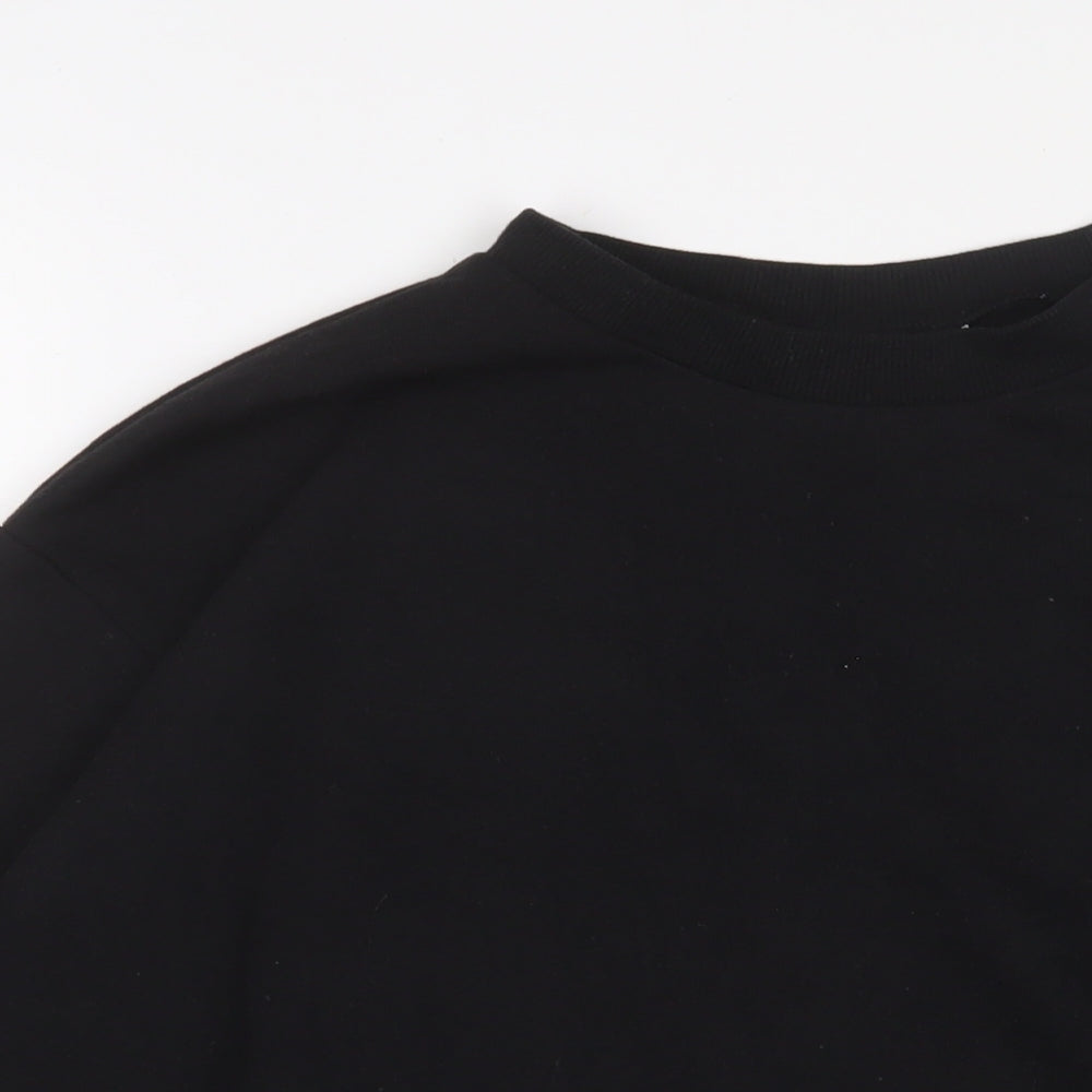 H&M Womens Black Cotton Pullover Sweatshirt Size S Pullover
