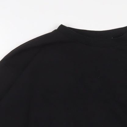 H&M Womens Black Cotton Pullover Sweatshirt Size S Pullover
