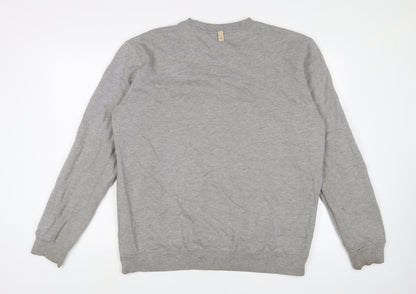 Prevu Mens Grey Cotton Pullover Sweatshirt Size 2XL