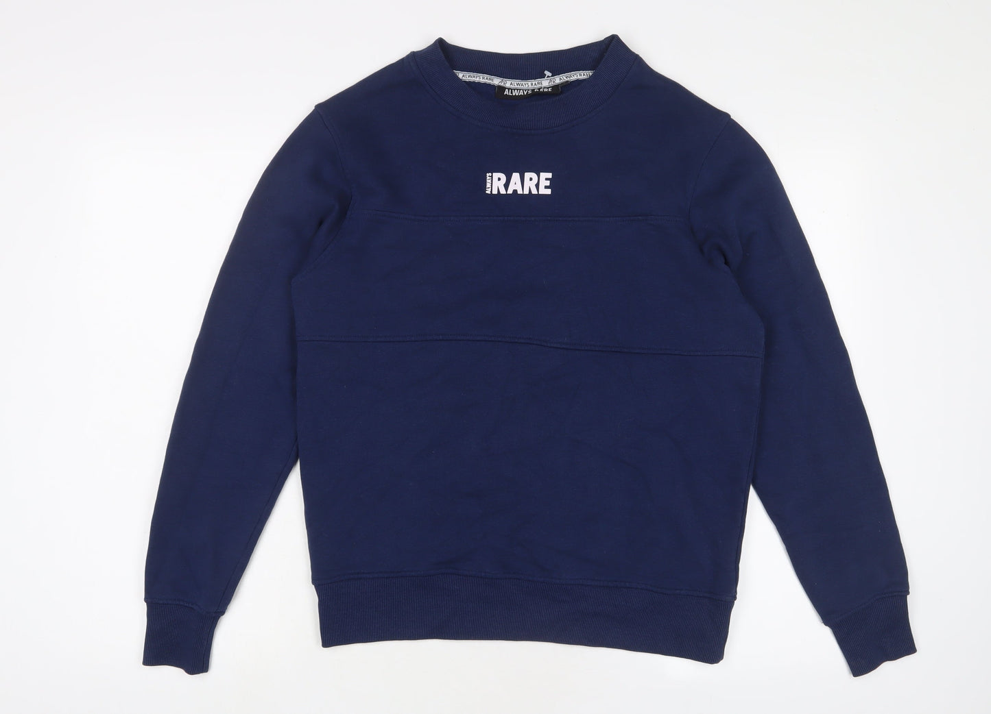 Always Rare Mens Blue Cotton Pullover Sweatshirt Size S