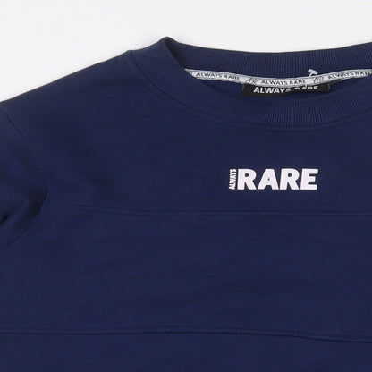 Always Rare Mens Blue Cotton Pullover Sweatshirt Size S