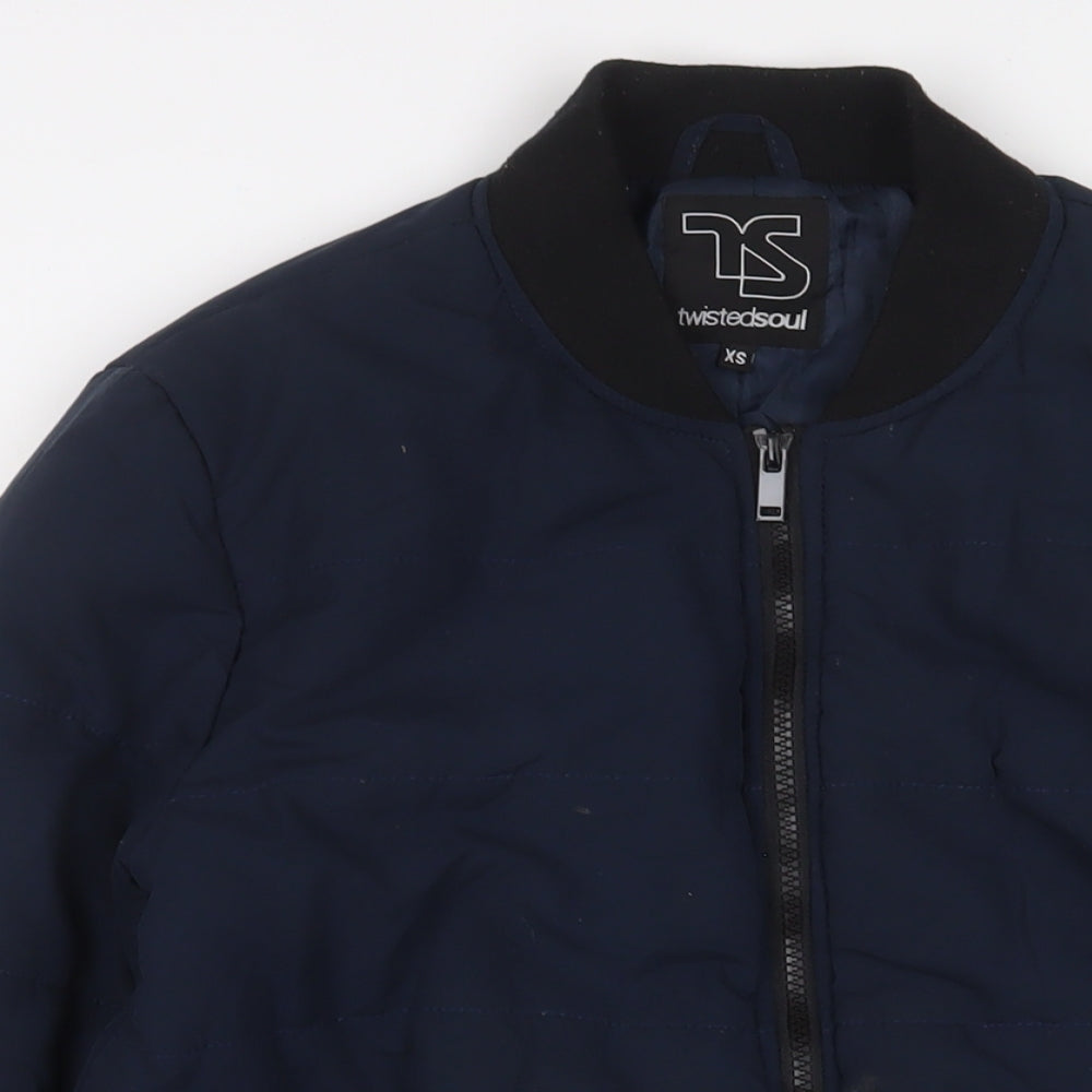 Mens UK Size XS Twisted Soul Blue Jacket