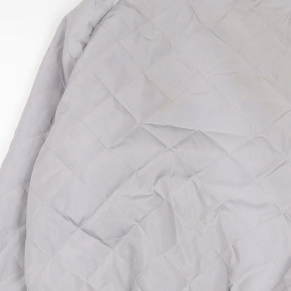 New Look Girls Grey Bomber Jacket Jacket Size 14-15 Years Zip