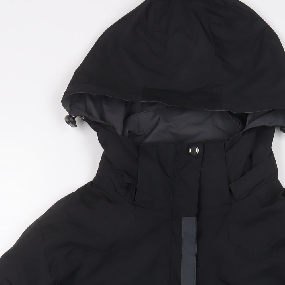 Hawke & Co Womens Black Jacket Coat Size 12 Zip - Zip Pockets