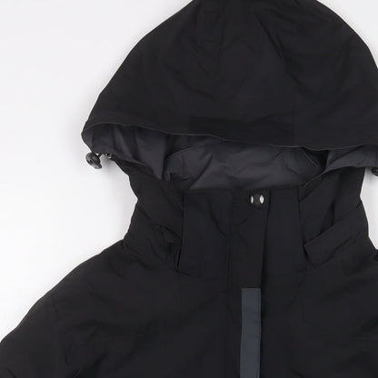 Hawke & Co Womens Black Jacket Coat Size 12 Zip - Zip Pockets