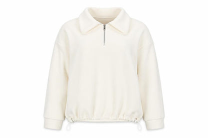 DAZY Womens White Polyester Pullover Sweatshirt Size XL Zip
