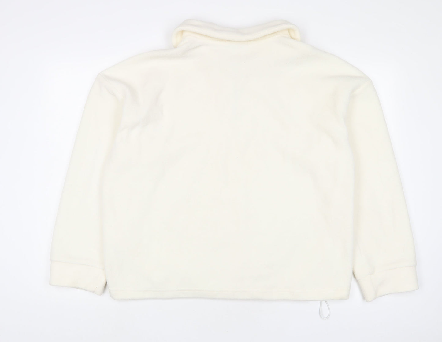 Dazy Womens White Polyester Pullover Sweatshirt Size XL Zip