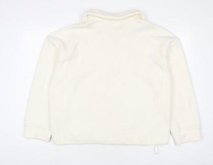 Dazy Womens White Polyester Pullover Sweatshirt Size XL Zip