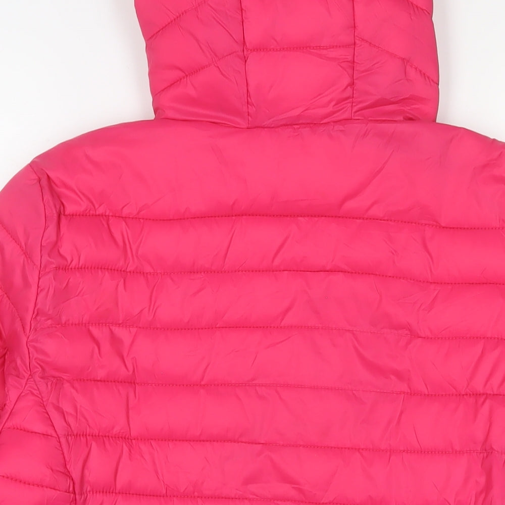 Blue Motion Womens Pink Puffer Jacket Jacket Size 12 Zip - Zip Pockets