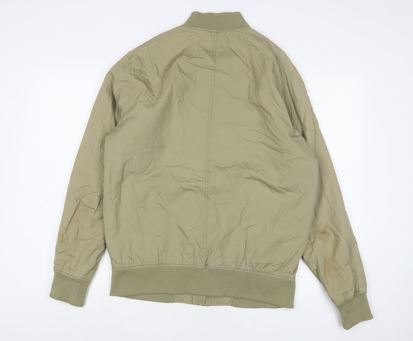 Mens UK Size M Topman Green Bomber Jacket