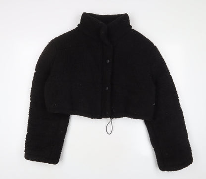 Boohoo Womens Black Jacket Size 12 Zip