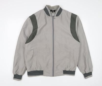 Mens UK Size L JCB Grey Bomber Jacket