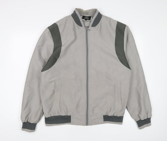 Mens UK Size L JCB Grey Bomber Jacket