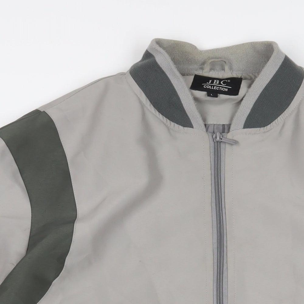 Mens UK Size L JCB Grey Bomber Jacket
