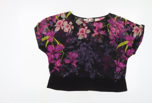 Womens UK Size M Monsoon Purple Basic T-Shirt