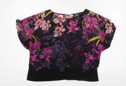 Womens UK Size M Monsoon Purple Basic T-Shirt