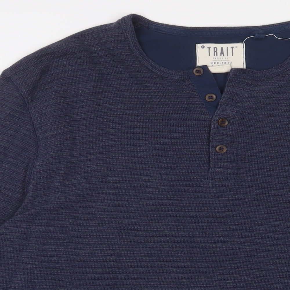 Mens UK Size L BHS Blue Pullover Sweatshirt