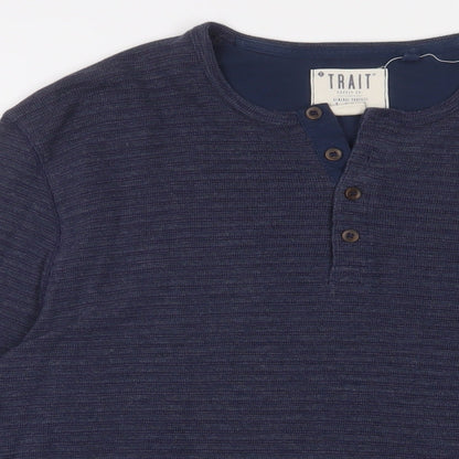 Mens UK Size L BHS Blue Pullover Sweatshirt